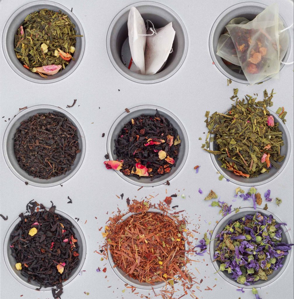 sélection de thé en feuilles